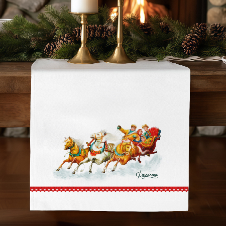 Дорожка столовая Зима "Федоскино" 40x160